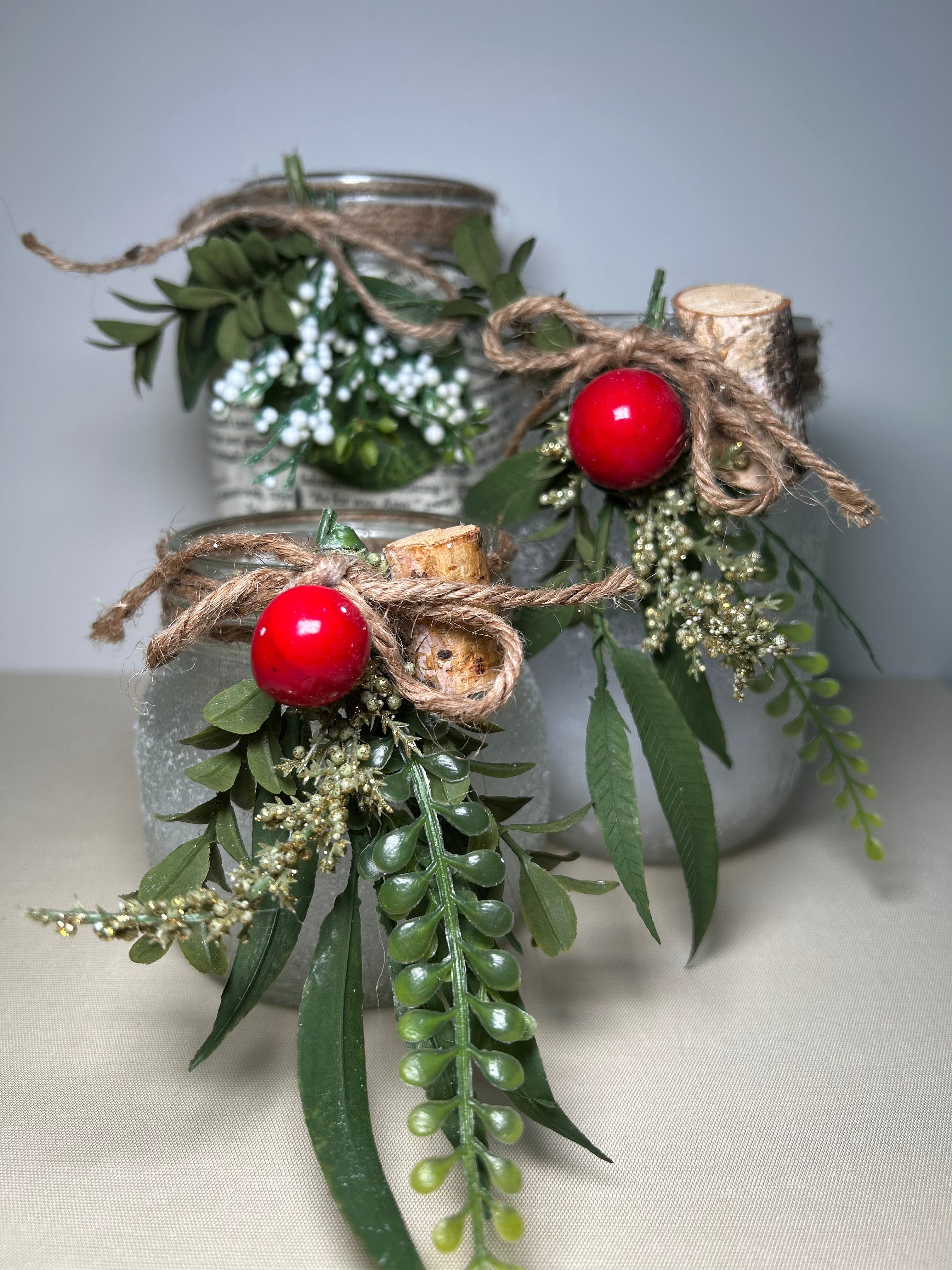 Bougie votive artisanale en pot Mason recyclé